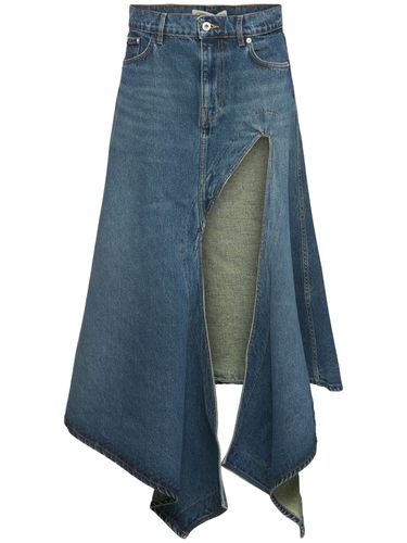 Jupe Midi Asymétrique En Denim Taille Haute - Y/PROJECT - Modalova