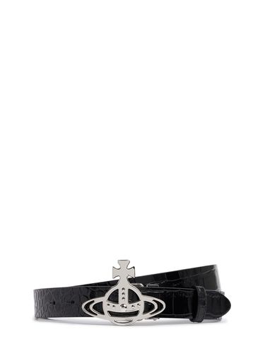 Ceinture En Cuir Avec Boucle Orb 5 Cm - VIVIENNE WESTWOOD - Modalova