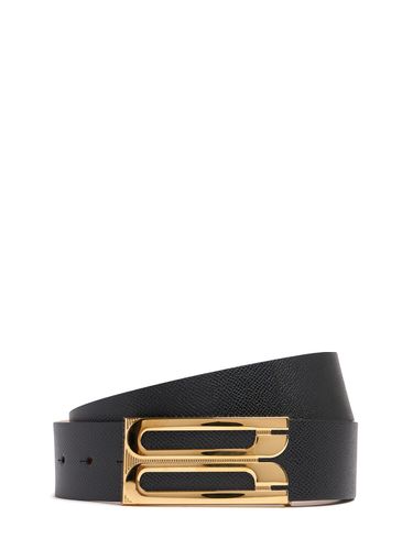 Ceinture En Cuir Grainé Jumbo Bbuckle - VICTORIA BECKHAM - Modalova