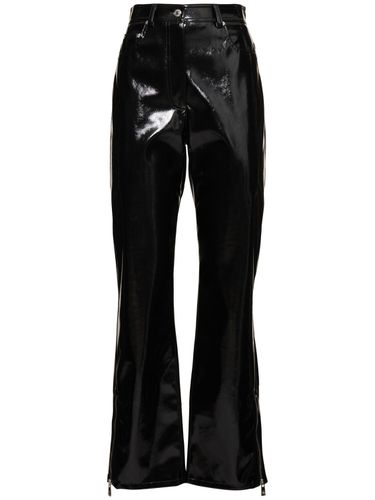 Pantalon Droit Verni - MSGM - Modalova