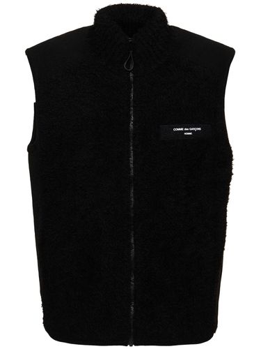 Gilet En Maille De Laine Mélangée À Logo - COMME DES GARÇONS HOMME - Modalova