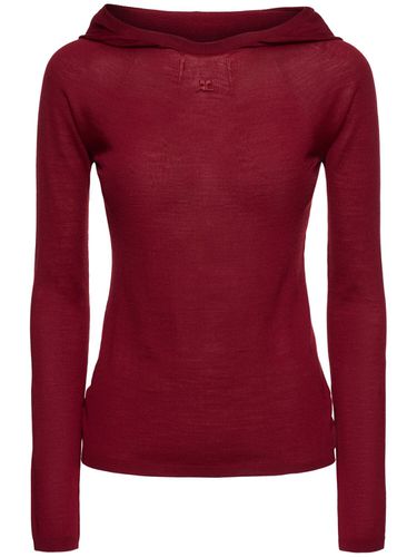 Pull-over En Maille De Laine À Capuche - COURREGES - Modalova