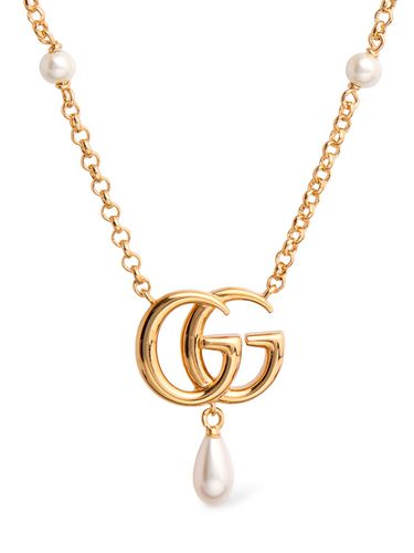 Collier À Pendentif En Laiton Gg Marmont - GUCCI - Modalova