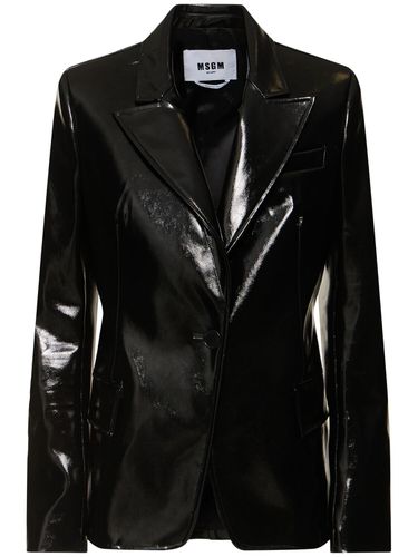 Veste Vernie À Boutonnage Simple - MSGM - Modalova