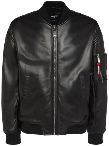 Veste Bomber En Cuir - DSQUARED2 - Modalova