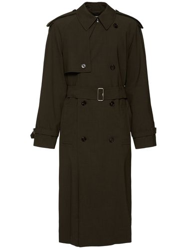 Trench-coat En Laine Mélangée - BURBERRY - Modalova