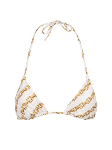 Haut De Bikini Triangle À Imprimé Foulard - VERSACE - Modalova