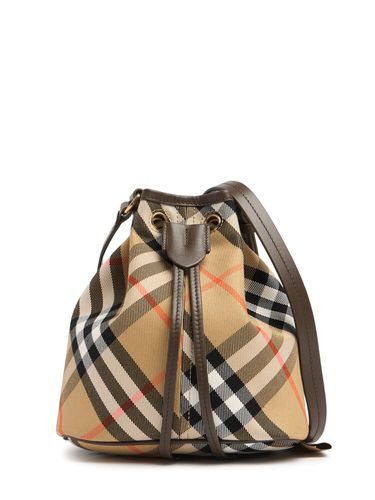 Sac Seau Mini En Toile À Cordons - BURBERRY - Modalova