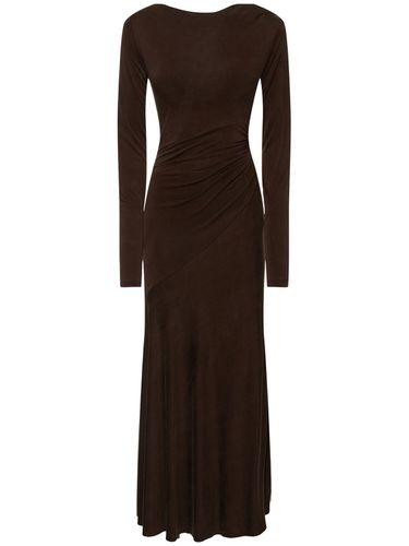 Robe Midi En Jersey Imitation Daim Saba - THE ANDAMANE - Modalova