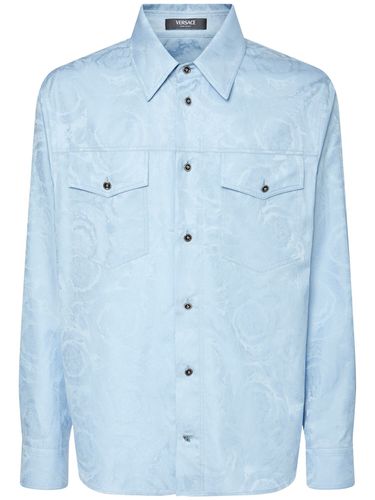 Chemise En Jacquard De Popeline Baroque - VERSACE - Modalova