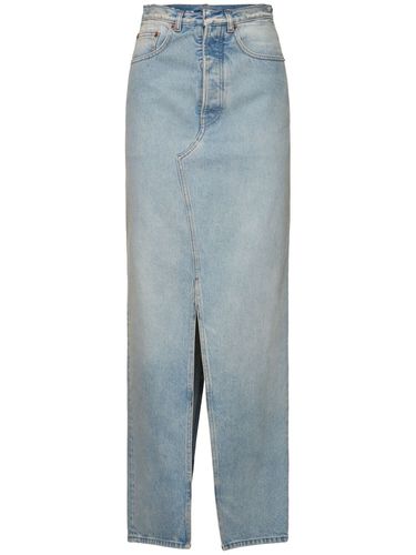 Jupe Longue En Denim De Coton Brut - MM6 MAISON MARGIELA - Modalova