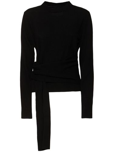 Pull-over En Laine Mélangée À Col Ras-du-cou - MM6 MAISON MARGIELA - Modalova