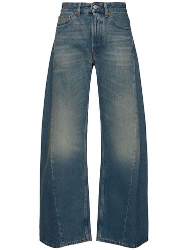 Jean Ample En Denim Délavé Taille Mi-haute - MM6 MAISON MARGIELA - Modalova