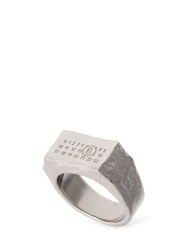 Bague En Laiton À Logo Mm6 - MM6 MAISON MARGIELA - Modalova