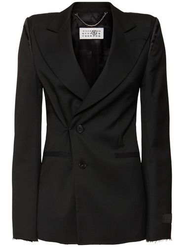 Blazer En Viscose Mélangée - MM6 MAISON MARGIELA - Modalova