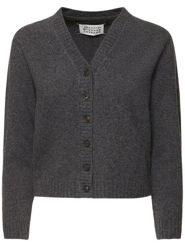 Cardigan En Maille De Laine Délavée - MAISON MARGIELA - Modalova