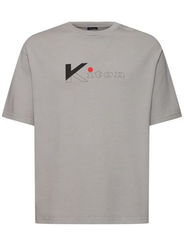 T-shirt En Jersey De Coton À Logo - KITON - Modalova