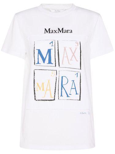 T-shirt En Jersey Imprimé Colibri - MAX MARA - Modalova