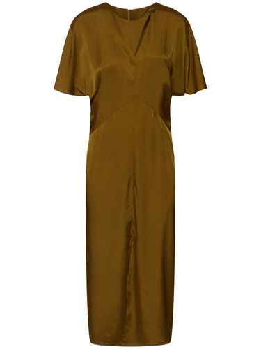 Robe Mi-longue En Satin Drapé Ella - SOEUR - Modalova