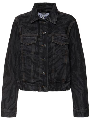 Veste Bomber En Denim Lazer - GANNI - Modalova