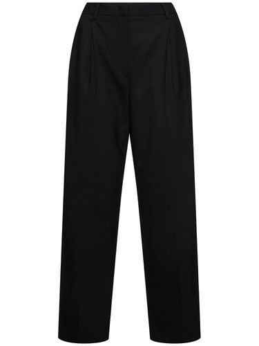 Pantalon Taille Haute En Laine Mélangée - MSGM - Modalova