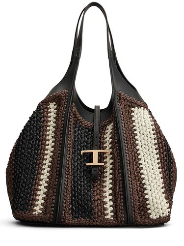 Sac Cabas Moyen En Crochet De Raphia - TOD'S - Modalova