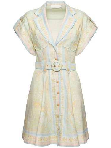 Robe Courte En Lin Acacia - ZIMMERMANN - Modalova