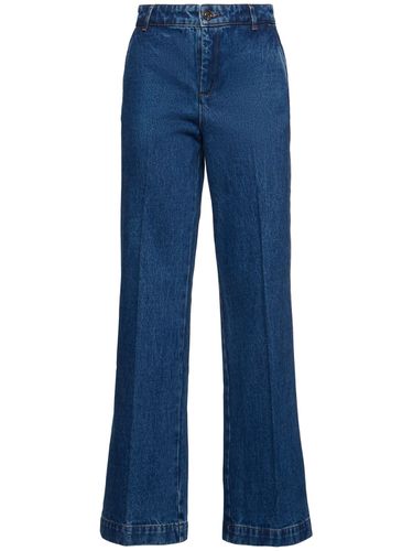 Jean Ample En Denim Taille Mi-haute California - SOEUR - Modalova