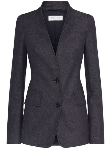 Blazer En Coton Effet Denim Beatrice - MAX MARA - Modalova