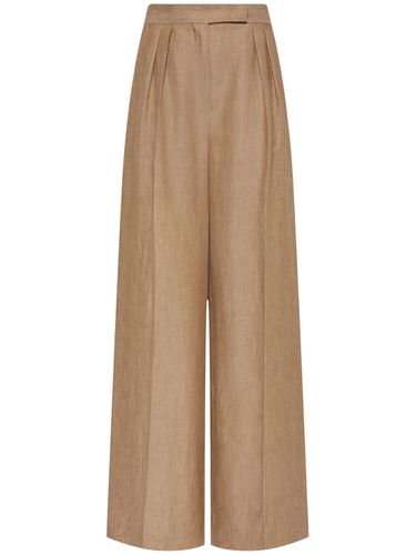 Pantalon Ample En Lin Rauche - MAX MARA - Modalova