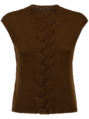 Gilet En Maille Torsadée De Laine Mélangée - LEMAIRE - Modalova