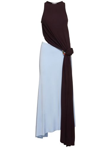 Robe Midi En Jersey Fluide Ajouré - VICTORIA BECKHAM - Modalova