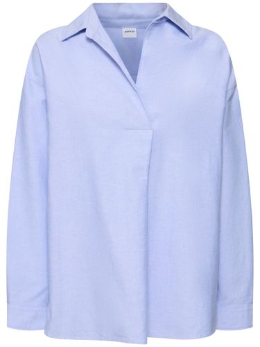 Blouse Col En V En Coton Oxford - ASPESI - Modalova