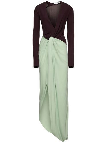 Robe En Jersey Fluide Détail Nœud - VICTORIA BECKHAM - Modalova