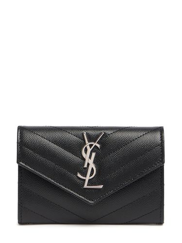 Petit Portefeuille En Cuir À Monogramme - SAINT LAURENT - Modalova