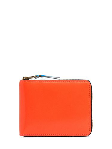 Portefeuille Zippé En Cuir Super Fluo - COMME DES GARÇONS WALLET - Modalova