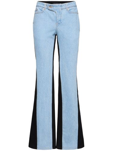 Jean Évasé En Denim De Coton Taille Basse - MUGLER - Modalova