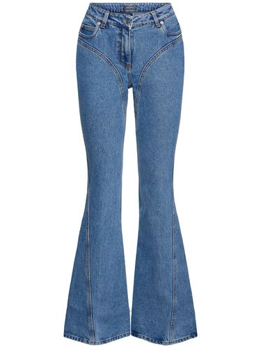 Jean Évasé En Denim Taille Basse - MUGLER - Modalova