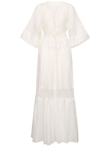 Robe Caftan En Soie Brodée - ERMANNO SCERVINO - Modalova