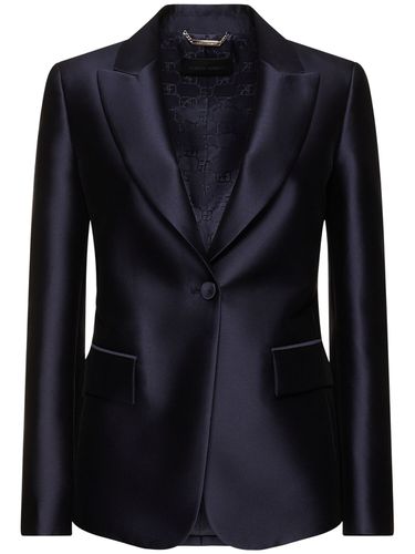 Blazer En Soie Mikado À Boutonnage Simple - ALBERTA FERRETTI - Modalova