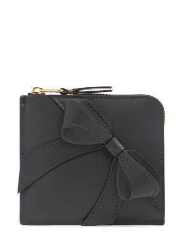 Portefeuille Zippé Compact En Cuir Big Bow - COMME DES GARÇONS WALLET - Modalova