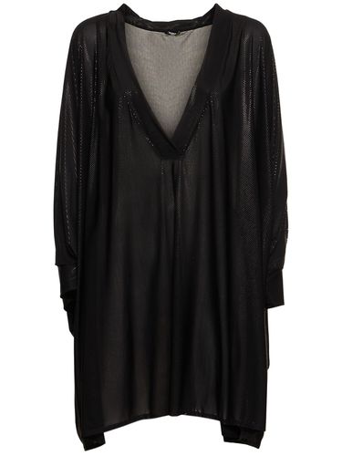 Caftan Col En V En Jersey De Coton Mélangé - BALMAIN - Modalova