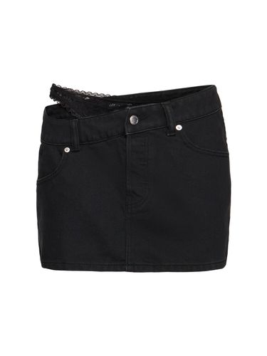 Jupe Courte En Denim Détail Culotte - ALEXANDER WANG - Modalova