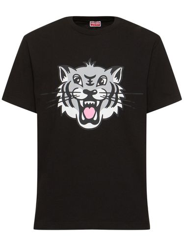 T-shirt En Coton Happy Tiger - KENZO PARIS - Modalova