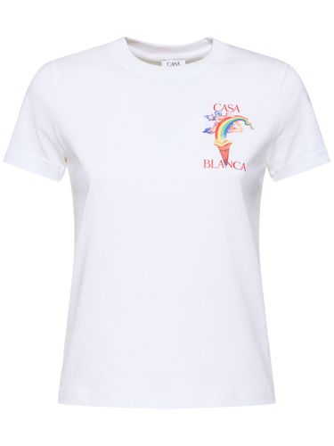 T-shirt En Jersey De Coton Imprimé - CASABLANCA - Modalova