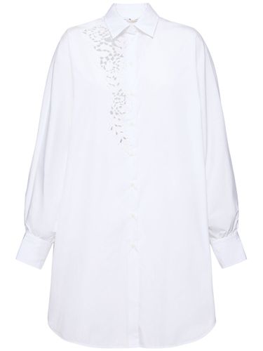 Chemise Longue En Popeline Brodée - ERMANNO SCERVINO - Modalova