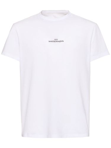 T-shirt En Coton À Logo Brodé - MAISON MARGIELA - Modalova