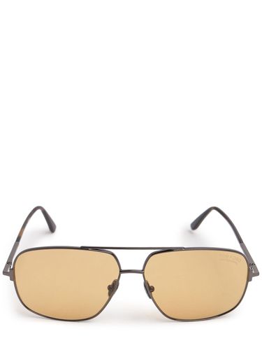 Lunettes De Soleil Aviateur En Métal Tex - TOM FORD - Modalova