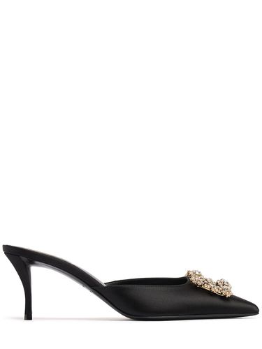 Mules En Satin Flower Strass 65 Mm - ROGER VIVIER - Modalova