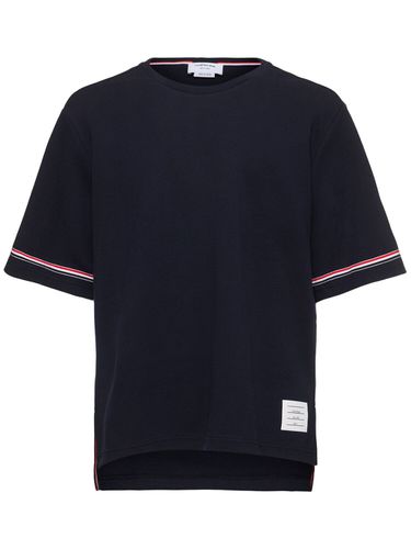 T-shirt De Rugby En Coton À Manches Courtes - THOM BROWNE - Modalova